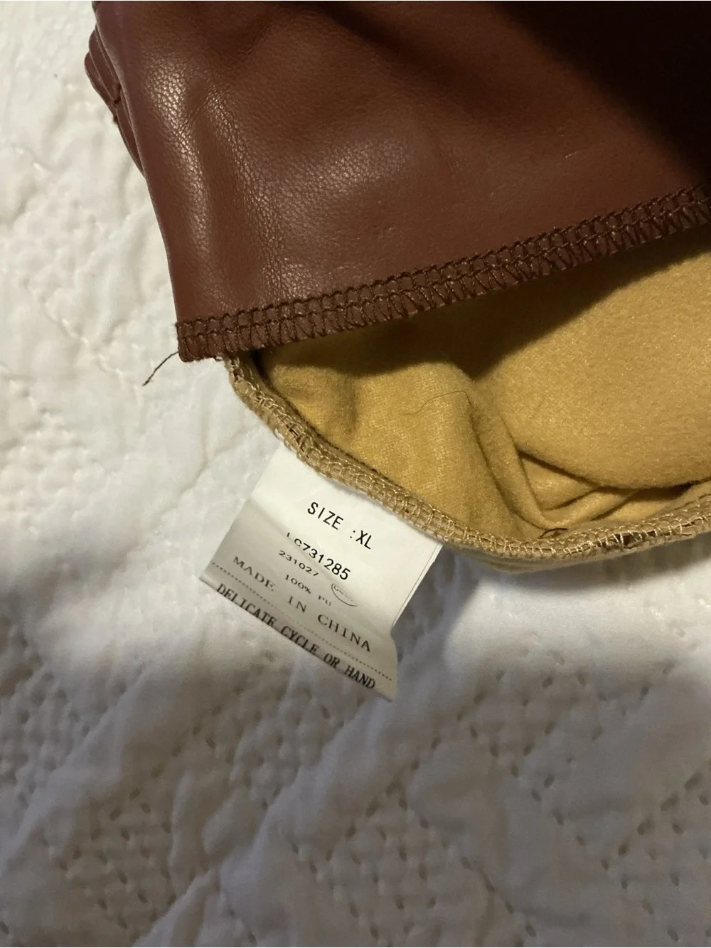 Kids Brown Faux Leather Bottoms